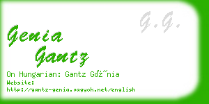 genia gantz business card